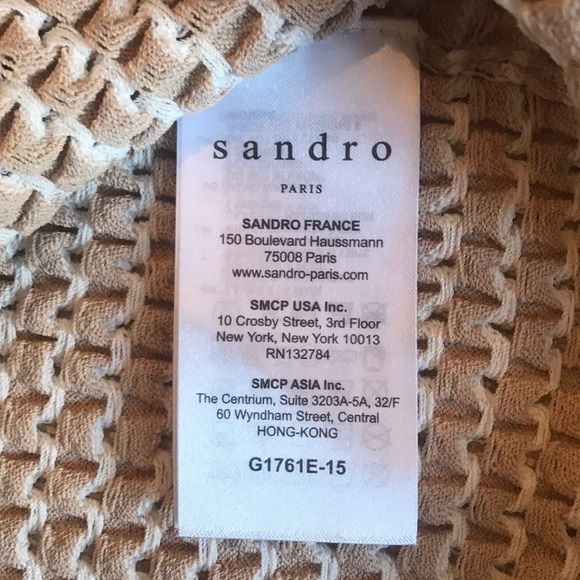 Sandro Nude and White cutout sweater - Picture 4 of 5